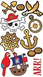 Amscan Dětské tetování piráti 9 ks