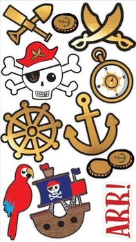Odstranitelné tetování Amscan Dětské tetování piráti 9 ks