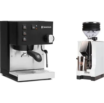 Kávovar Rancilio Silvia E, black + Eureka Mignon Zero, CR white
