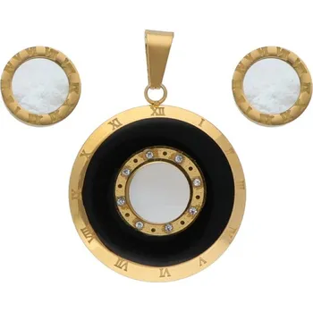 Souprava šperků Doria Set šperků z oceli zlatý K368