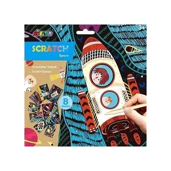 Kalendář Škrabací obrázky 8ks Vesmír