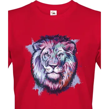 Pánské tričko Pánské tričko Lev, Barva Červená Bezvatriko.cz 1202