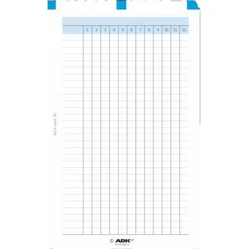 Diář Náplň do diáře ADK A6 roční rozvrh formulář