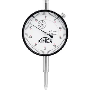 Úchylkoměr číselníkový KINEX 0-10 mm/60 mm/0,01 mm, ČSN EN ISO 463, ČSN 25 1811, ČSN 25 1816