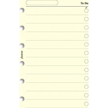 Diář Filofax nezapomeň krémové A7 To Do List