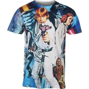 Pánské tričko tričko pánské Star Wars - Allover Retro - HYBRIS - LF-1-SW062-SUB - L