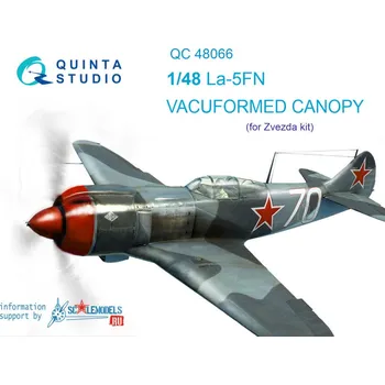 Plastikový model Quinta studio 1/48 Vacu canopy for La-5FN (ZVE)