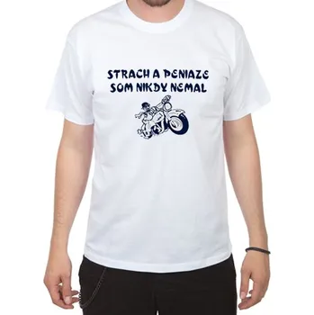 Pánské tričko Tričko Strach a peníze jsem nikdy neměl - L