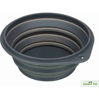 Miska pro psa Cestovní silikonová miska sklapovací 1l / 18 cm Trixie šedá