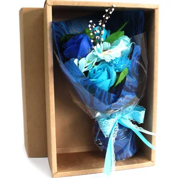 Koupelová pěna Ancient Wisdom Mýdlová kytice v krabici modrá