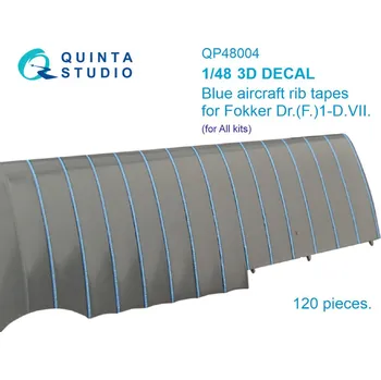 Plastikový model Quinta studio 1/48 Blue rib tapes for Fokker Dr.(F)I-D.VII
