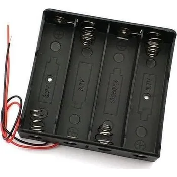 Vývojová deska Bateriový box na čtyři baterie 18650 s vodiči - 1 kus