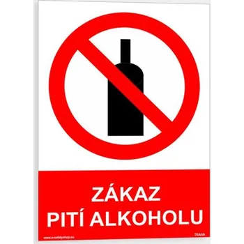 Zákaz pití alkoholu Plast 210 x 297 mm (A4) tl. 0.5 mm - Kód: 06691