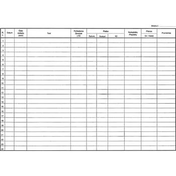 Tiskopis Tiskopis Kniha pohledávek a závazků