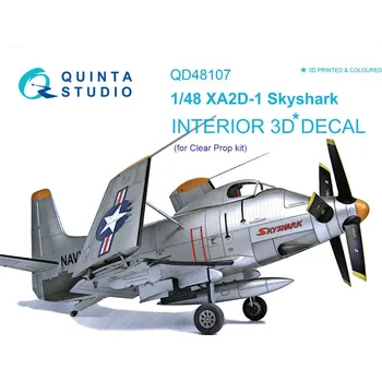 Plastikový model Quinta studio 1/48 XA2D-1 3D-Print&col.Interior (CL.PROP)
