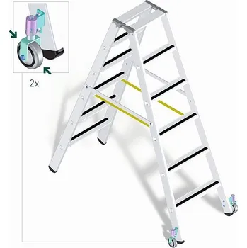 Žebřík Kolečka neotočná na vnitřní stranu žebříku ? 80 mm (2 ks)| 8201