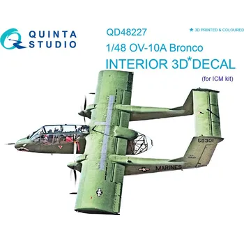 Plastikový model Quinta studio 1/48 OV-10A Bronco 3D-Print&col.Interior (ICM)