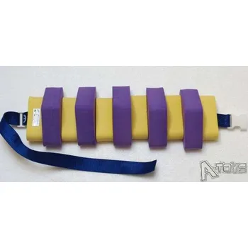 Plovací pás DENA PLAVECKÝ PÁS 11 dílků - fialovo-žlutý