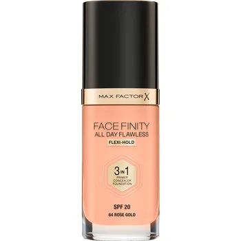 Max Factor Facefinity All Day Flawless 3in1 dlouhotrvající make-up SPF20 30 ml, 64 Rose Gold