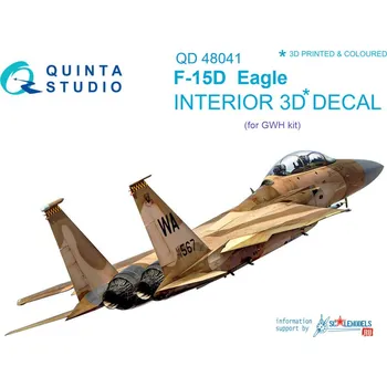 Plastikový model Quinta studio 1/48 F-15D 3D-Printed & colour Interior (GWH)