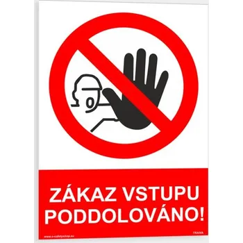 Zákaz vstupu poddolováno Plast 148 x 210 mm (A5) tl. 2 mm - Kód: 05974