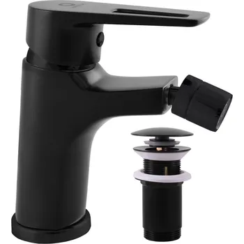 RAV SLEZÁK COLORADO Baterie bidetová s kovovou výpustí click-clack-černá mat CO245.0KCMAT