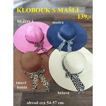 Klobouk DÁMSKÝ KLOBOUK S MAŠLÍ - Modrá