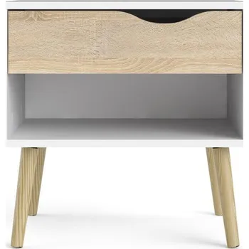 Ložnice Bílý/v přírodní barvě noční stolek Oslo – Tvilum ID_1441367