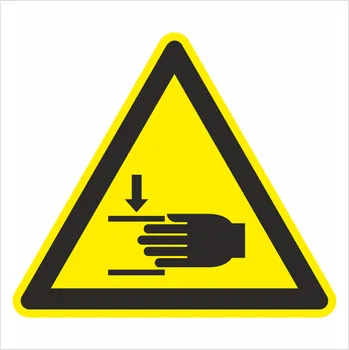 Nebezpečí poranění ruky ISO 7010 samolepící vinylová fólie 100 x 100 mm