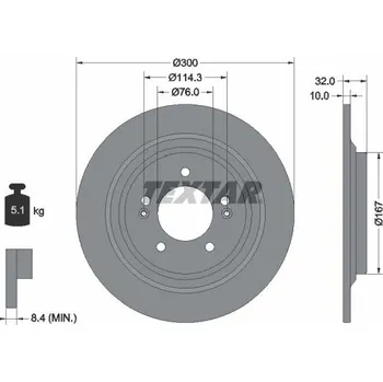 Brzdový kotouč Brzdový kotouč TEXTAR 92332703
