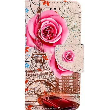Pouzdro na mobilní telefon Pouzdro iPhone SE 2022 knížkové Rozkvetlá Paříž (kryt neboli obal na iPhone SE 2022)