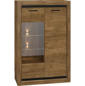 Obývací stěna ArtMLM Vitrína BALCA 2601 s LED osvětlením