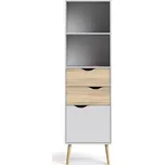Bílá knihovna v dekoru dubu 50x171 cm Oslo - Tvilum ID_1441123