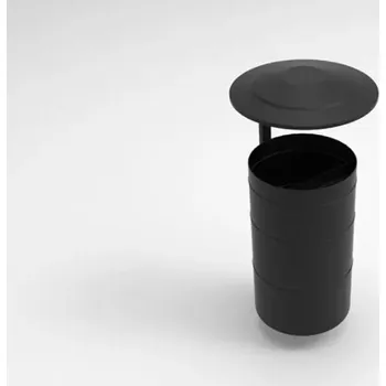 Venkovní odpadkový koš PROFICITY Odpadkový koš Urban se stříškou na zeď