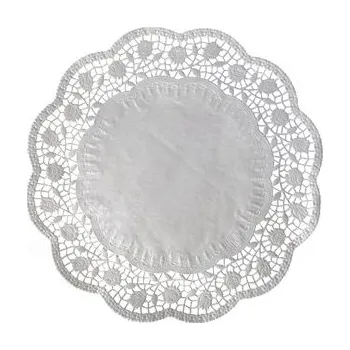 Jednorázové nádobí Dekorativní krajky kulaté Průměr 24 cm, 100 ks 100002144