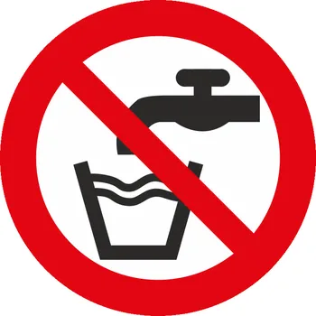 Voda nevhodná k pití ISO 7010 samolepící vinylová fólie 100 x 100 mm