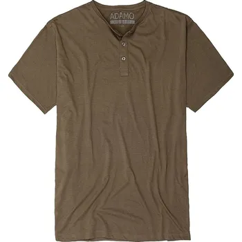 Pánské tričko ADAMO SILAS khaki na knoflíčky krátký rukáv 7XL - 10XL Adamo ODE-AD-139011-441 - 7XL
