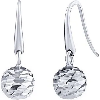 Náušnice Stříbrné kuličkové náušnice Raul na háček s diamantovým výbrusem GV05304E