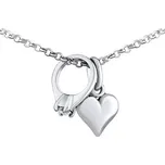 Stříbrný náhrdelník s přívěskem srdce a prstenu ZTJ6512VSW