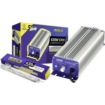 Lumatek CMH DE Kit 630W Controllable, digitální předřadník s DE výbojkou (Cenově zvýhodněná sada s vysokofrekvenčním předřadníkem a CMH Double Ended výbojkou. Lumatek CMH DE Kit 630W Controllable je předurčen pro spolupráci s Lumatek Digital Panel.)