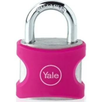 Visací zámek Zámek visací YALE 32mm AL pink | Železářství Visací zámky Vis. zámky obyč. economy