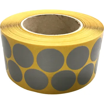 Výstražná páska Logistická kolečka s textilním nosičem z pásky 3M 1900, průměr 30 mm, 4000 ks