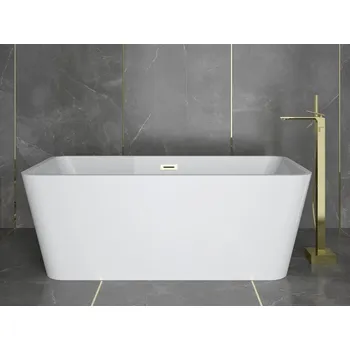 Vana BESCO vana volně stojící EVITA, 1600×800, bílá, sifon chrom, sanitární akrylát VANEVITA160