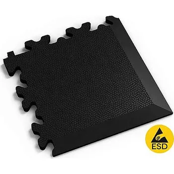 vinylová podlaha Speciální podlaha Roh FORTELOCK ESD Kůže Černá