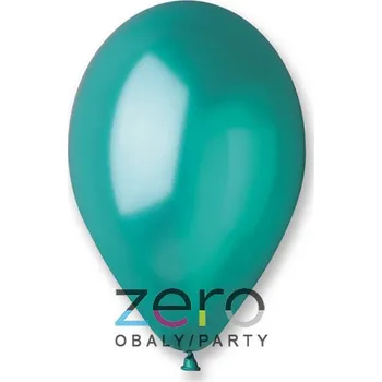 Balónek Balónky nafukovací pr. 26 cm, 20 ks (metal) - tyrkysově zelené