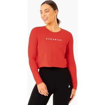 Ryderwear Dámské tričko s dlouhým rukávem Top Foundation červené L červená