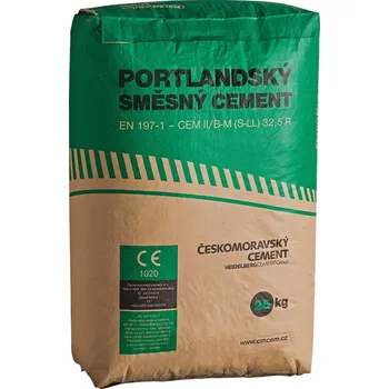 cement Recenze Českomoravský cement CEM II / B-M (S-LL) 32,5 R PF 25 kg