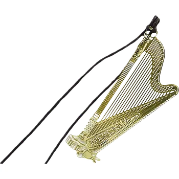 Doplněk ke knize Záložka do knihy kovová - Zlatá - Harfa