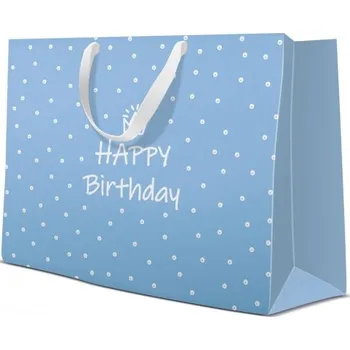 Dárková taška Dárková taška Happy Birthday světle modrá