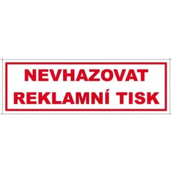 Poštovní schránka KP DOLS 24000000000002 - samolepka NEVHAZOVAT REKLAMNÍ TISK, pro poštovní schránky